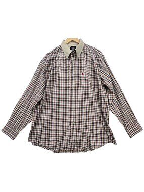 Wrangler Men's PBR Logo Button-Down Shirt Long-Sleeve Size XL Multicolor Plaid